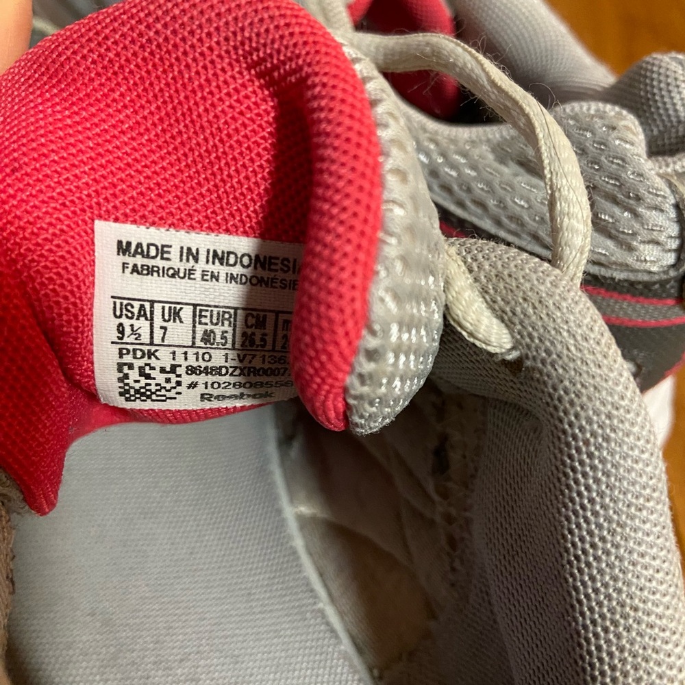 Reebok Women's Silver and Pink Athletic Shoes - Picture 1 of 5
